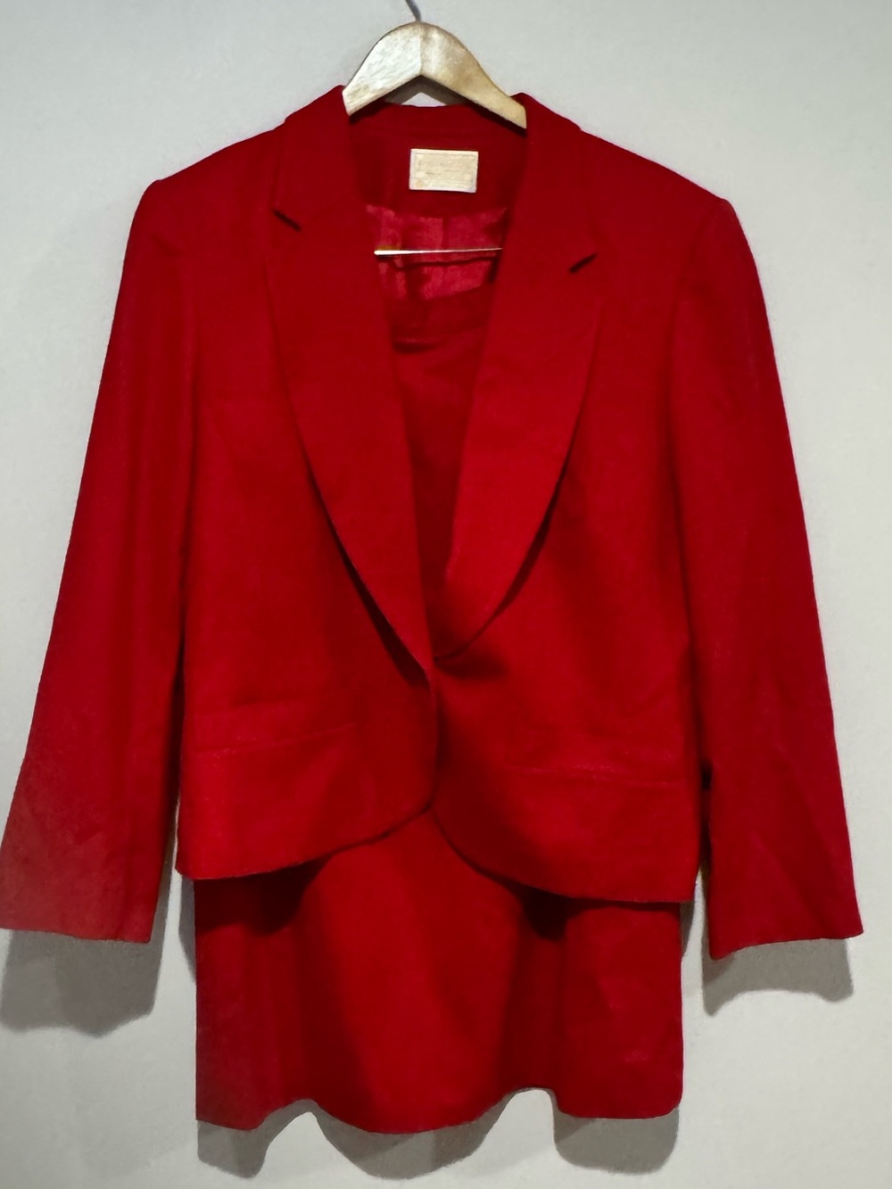 Vintage Pendleton Red Wool Jacket Blazer 14 Skirt 12